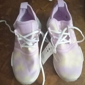 ADIDAS HQ6184 NMD_R1 JR'S (Medium) Lilac/White/bliss Running Shoes